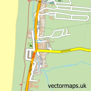 Street map sample of Allonby, Cumbria