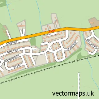 Street map sample of Allscott Meads, Shropshire