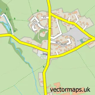 Street map sample of Almeley, Herefordshire