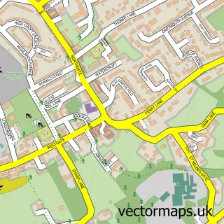 Street map sample of Almondbury, West Yorkshire