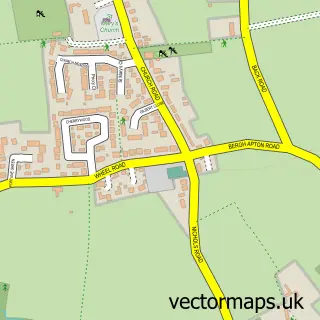 Street map sample of Alpington, Norfolk