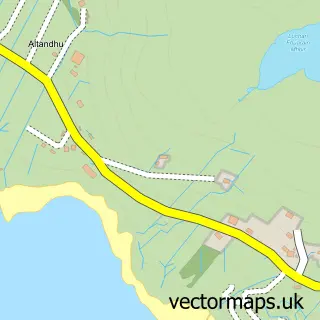 Street map sample of Altandhu, Ross and Cromarty