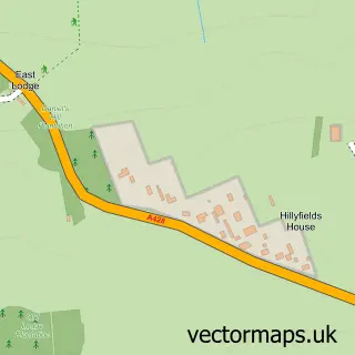 Street map sample of Althorp, Northamptonshire