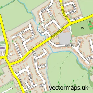 Street map sample of Alveley, Shropshire