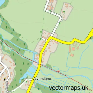 Street map sample of Alverstone, Isle of Wight