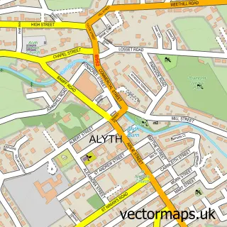 Street map sample of Alyth, Perth and Kinross