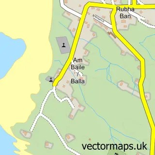 Street map sample of Am Baile, Western Isles