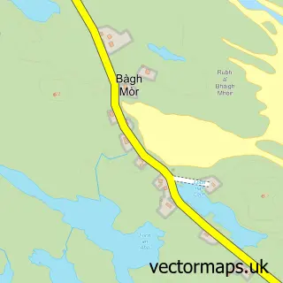 Street map sample of Am Bàgh Mòr, Western Isles