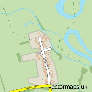Street map sample of Ambaston, Derbyshire