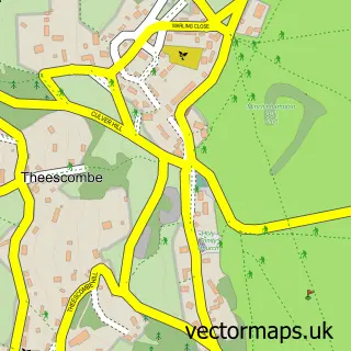 Street map sample of Amberley, Gloucestershire