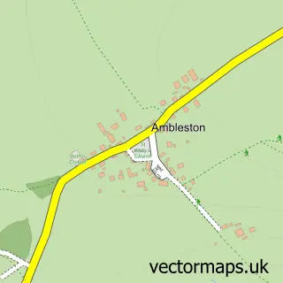 Street map sample of Ambleston, Dyfed