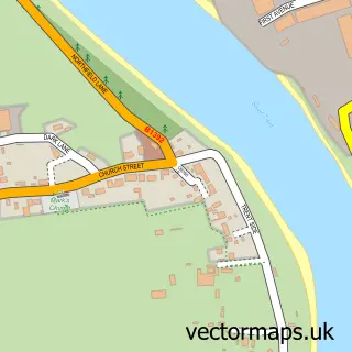 Street map sample of Amcotts, Lincolnshire