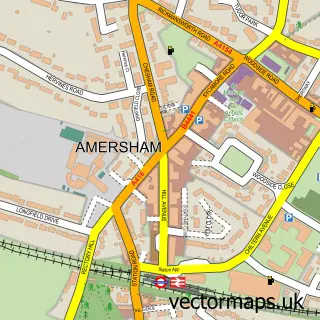 Street map sample of Amersham, Buckinghamshire