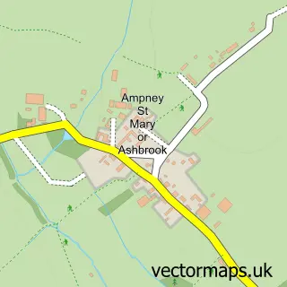 Street map sample of Ampney St. Mary, Gloucestershire