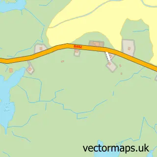Street map sample of An t-Uachdar, Western Isles