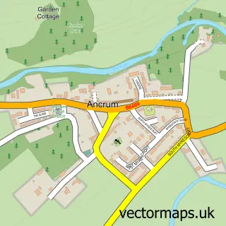 Street map sample of Ancrum, Roxburgh, Ettrick and Lauderdale