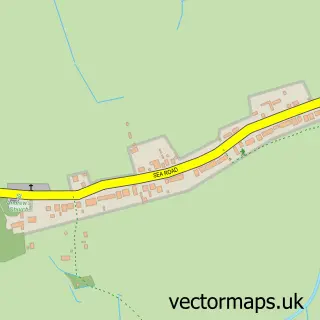 Street map sample of Anderby, Lincolnshire