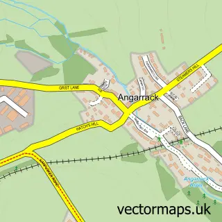 Street map sample of Angarrack, Cornwall