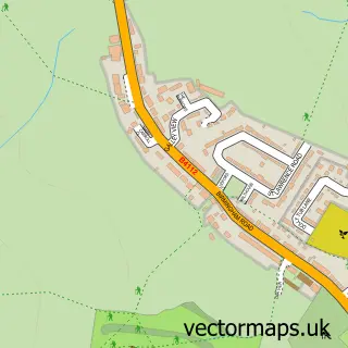 Street map sample of Ansley, Warwickshire