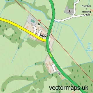 Street map sample of Appin, Argyll and Bute
