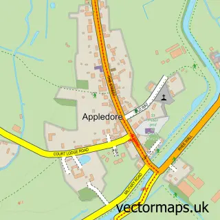 Street map sample of Appledore, Kent