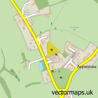 Street map sample of Appleshaw, Hampshire