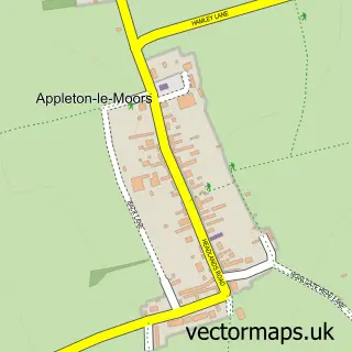 Street map sample of Appleton-le-Moors, North Yorkshire