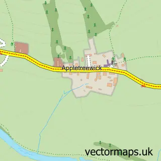 Street map sample of Appletreewick, North Yorkshire