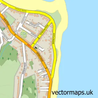 Street map sample of Ardbeg, Argyll and Bute