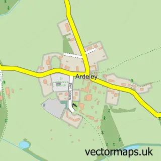 Street map sample of Ardeley, Hertfordshire