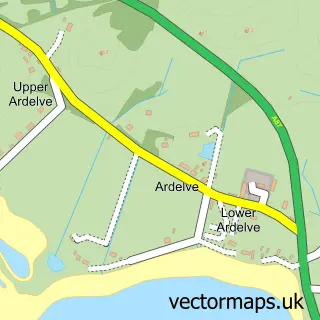 Street map sample of Ardelve, Ross and Cromarty