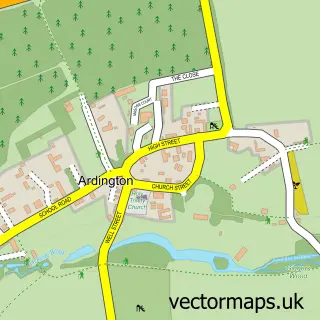 Street map sample of Ardington, Oxfordshire
