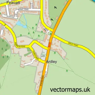Street map sample of Ardley, Oxfordshire