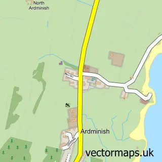 Street map sample of Ardminish, Argyll and Bute