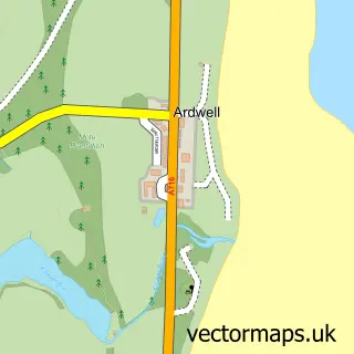 Street map sample of Ardwell, Wigtown