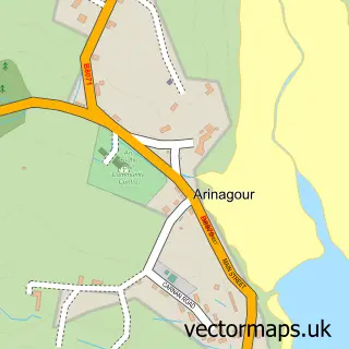 Street map sample of Arinagour, Argyll and Bute
