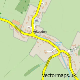 Street map sample of Arkesden, Essex