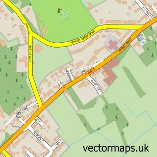 Street map sample of Arkley, Greater London