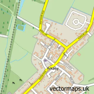 Street map sample of Arksey, South Yorkshire