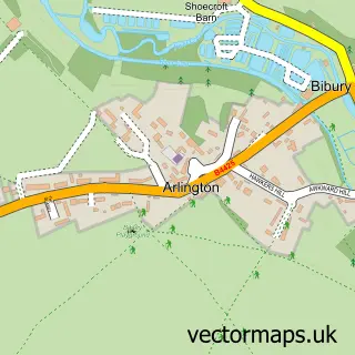 Street map sample of Arlington, Gloucestershire