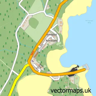 Street map sample of Armadal, Ross and Cromarty