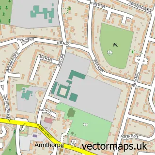 Street map sample of Armthorpe, South Yorkshire