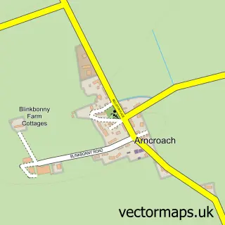 Street map sample of Arncroach, Fife