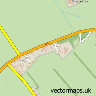 Street map sample of Arradoul, Banffshire