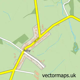 Street map sample of Asby, Cumbria