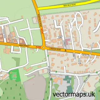 Street map sample of Ascot, Berkshire