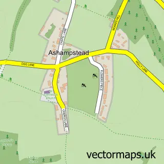 Street map sample of Ashampstead, Berkshire