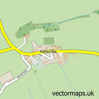Street map sample of Ashbrittle, Somerset