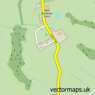 Street map sample of Ashburnham, East Sussex