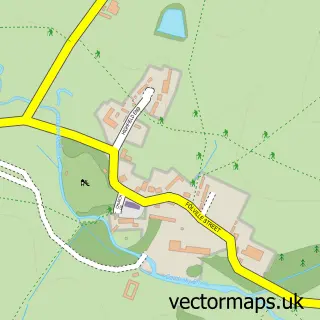 Street map sample of Ashby Folville, Leicestershire